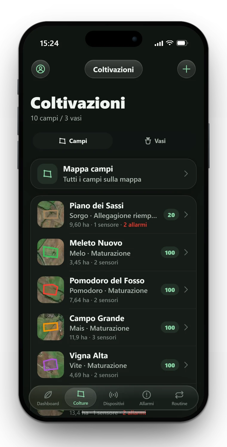 App Harvi — Colture